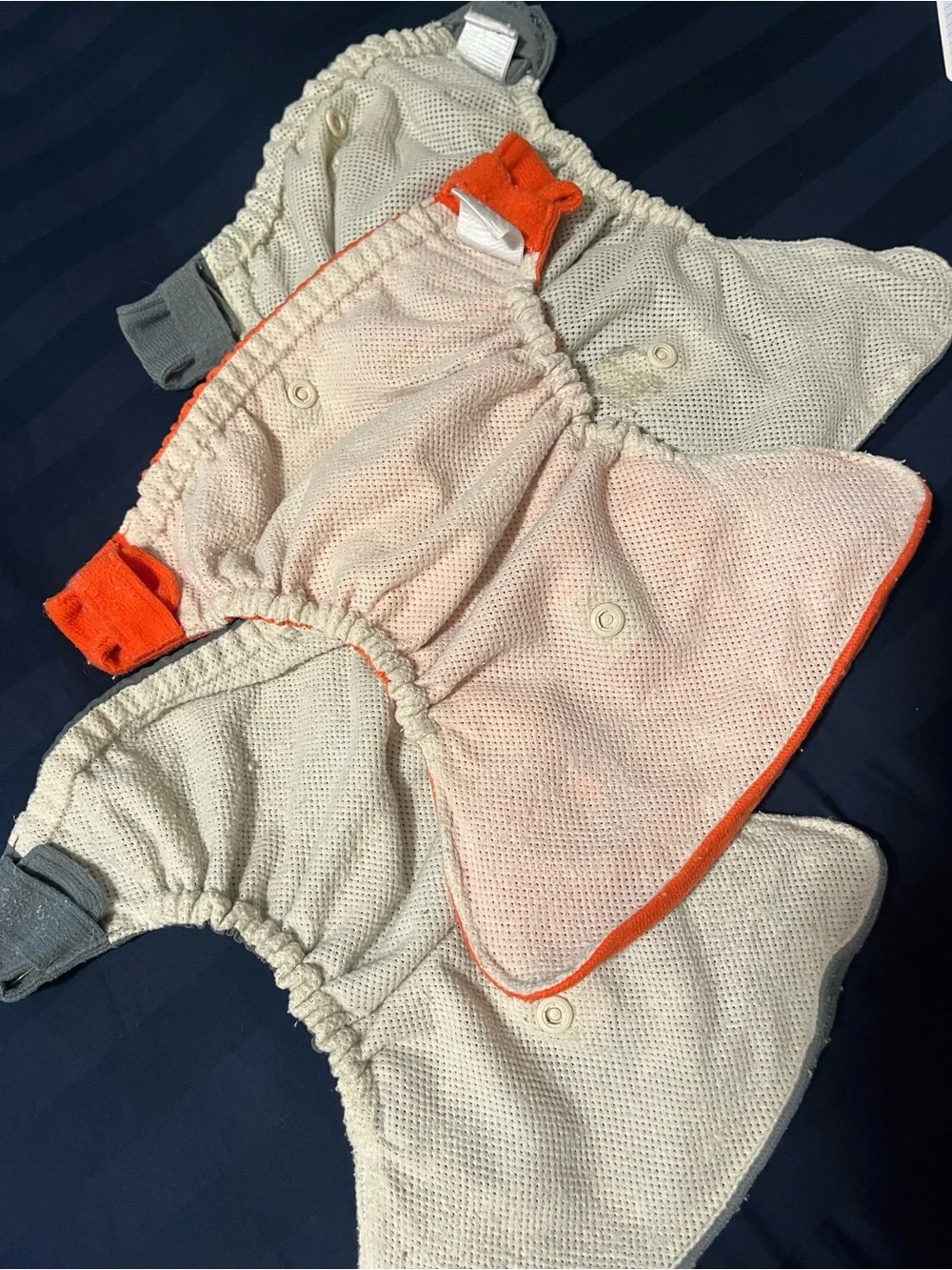 3 Reusable diaper covers & 4 inserts. Grovia.